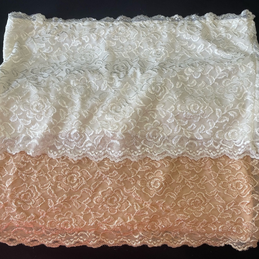 Lace bando one white and one blush